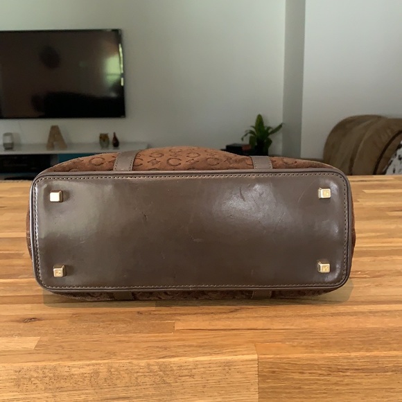 AUTHENTIC Celine Suede Monogram Handbag - Picture 6 of 16